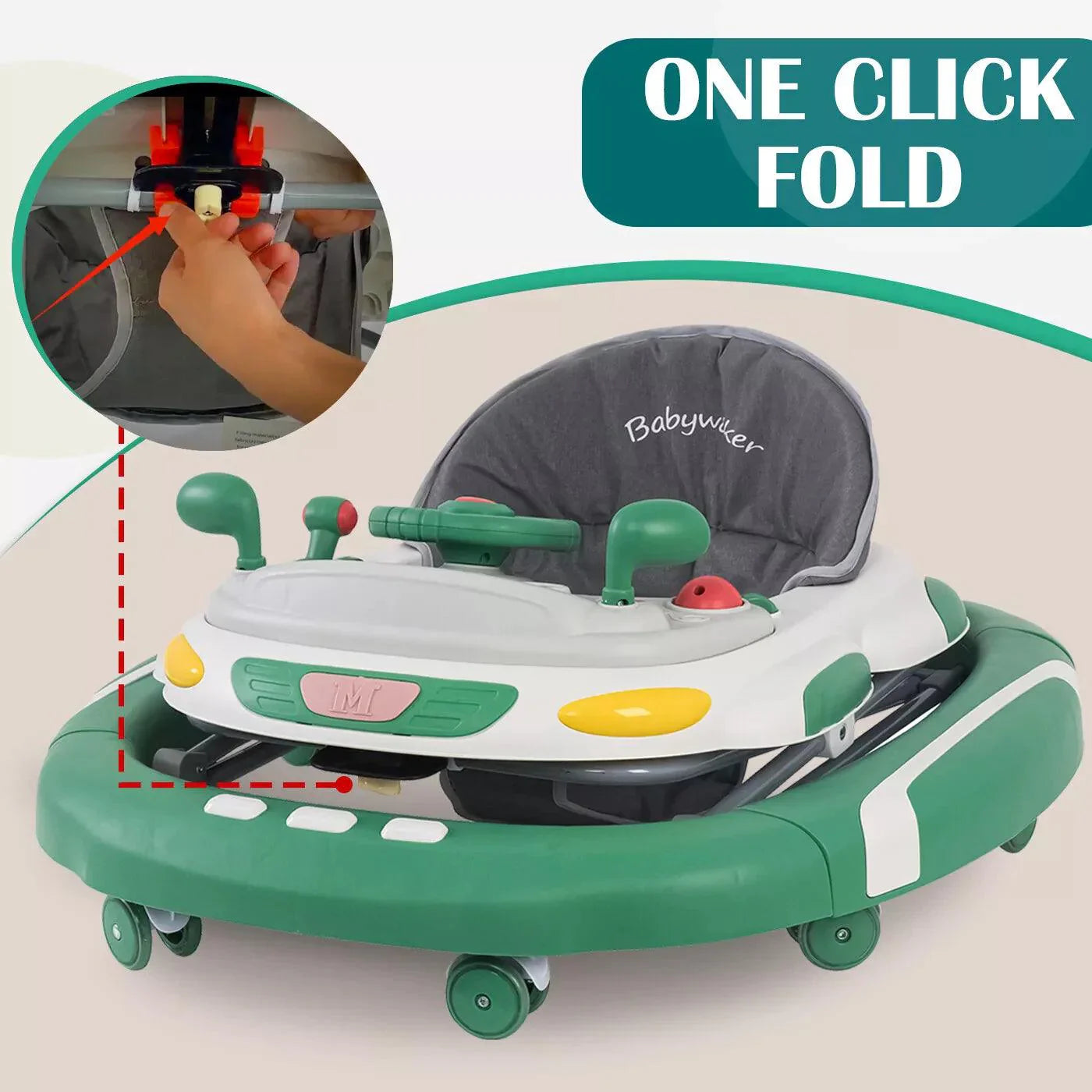 Baby Walker & Rocker Bouncer with Music Activity Tray